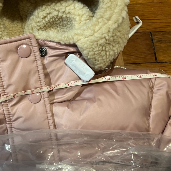 NWT COACH Long Puffer Coat with Faux Shearling  - Pink, Small - Picture 8 of 8